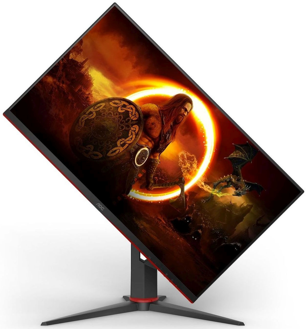 Монитор AOC 27" Q27G2S черный/красный IPS LED 1ms 16:9 HDMI матовая HAS Piv 1000:1 350cd 178гр/178гр 2560x1440 165Hz G-Sync DP 2K 5.6кг