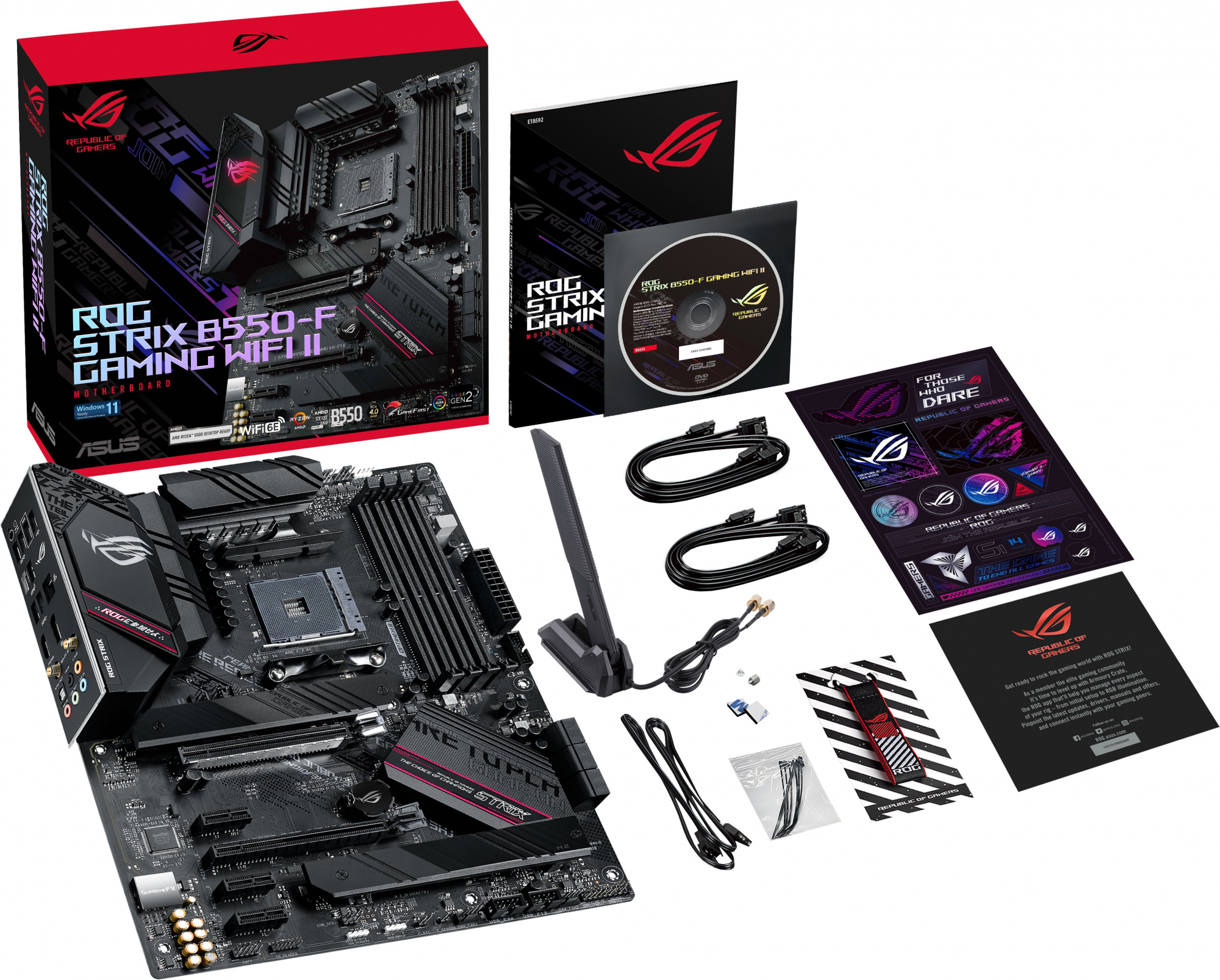 Материнская плата Asus ROG STRIX B550-F GAMING WIFI II Soc-AM4 AMD B550 4xDDR4 ATX AC`97 8ch(7.1) 2.5Gg RAID+HDMI+DP