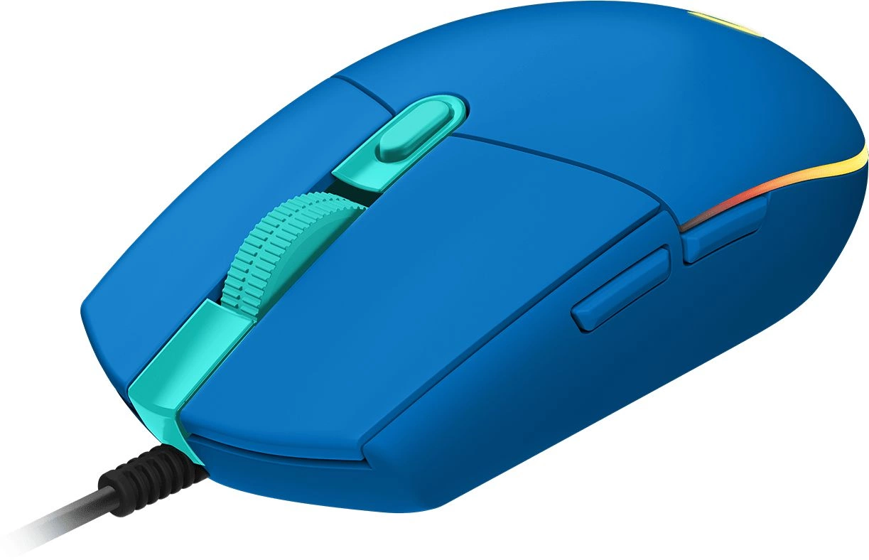 Мышь Logitech G203 синий оптическая (8000dpi) USB (5but)