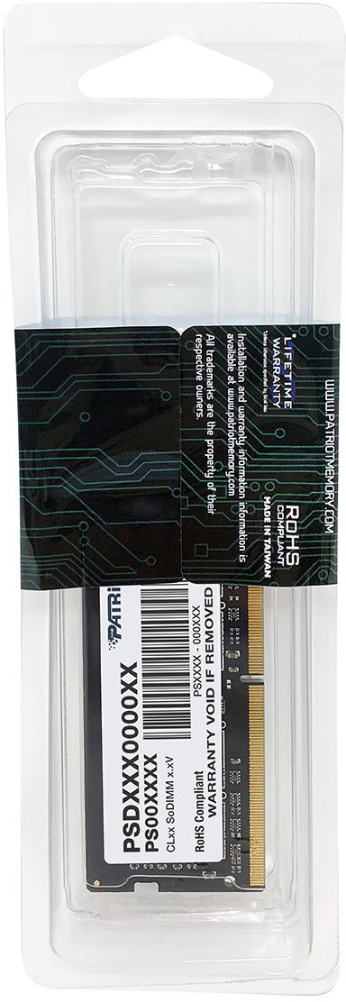 Память DDR4 8Gb 3200MHz Patriot PSD48G320081S Signature RTL PC4-25600 CL22 SO-DIMM 260-pin 1.2В single rank Ret