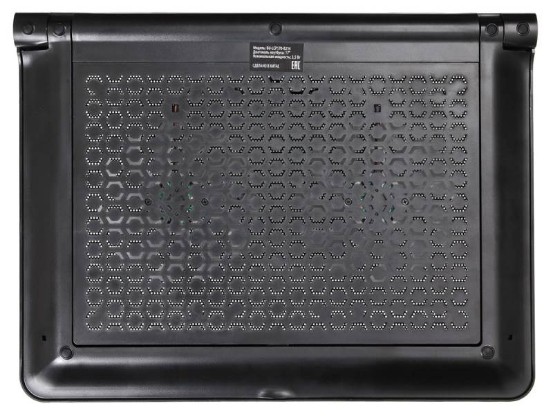 Подставка для ноутбука Buro BU-LCP170-B214 17"398x300x29мм 2xUSB 2x 140ммFAN 926г металлическая сетка/пластик черный