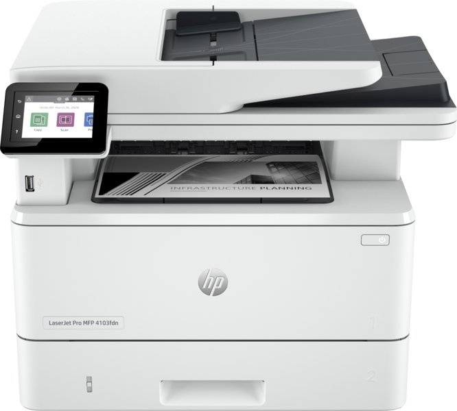 МФУ лазерный HP LaserJet Pro 4103fdn (2Z628A) A4 Duplex Net белый