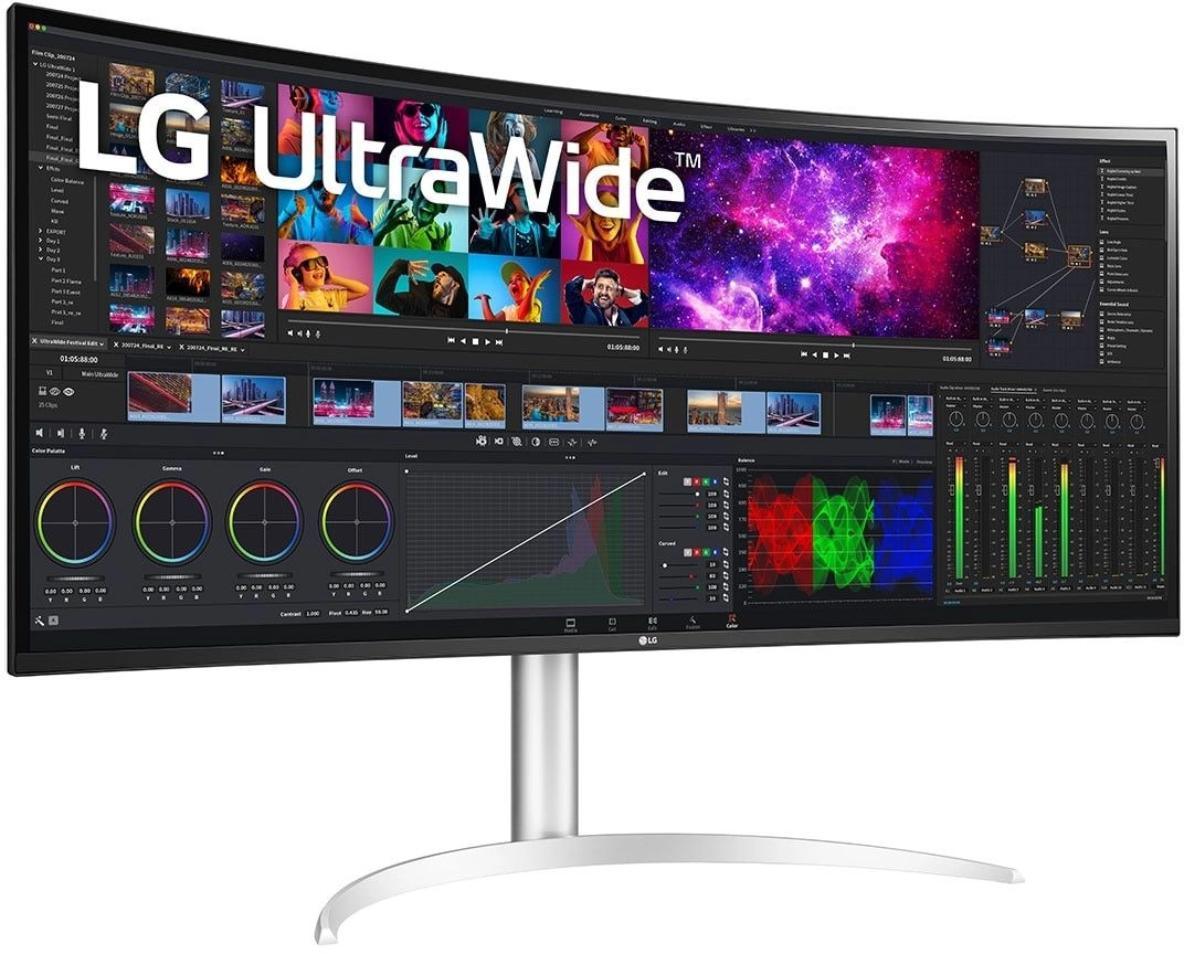 Монитор LG 39.7" 40WP95C-W черный NANO IPS LED 21:9 (Ultrawide) HDMI M/M матовая HAS Piv 300cd 178гр/178гр 5120x2160 72Hz FreeSync DP 5K USB 12.3кг