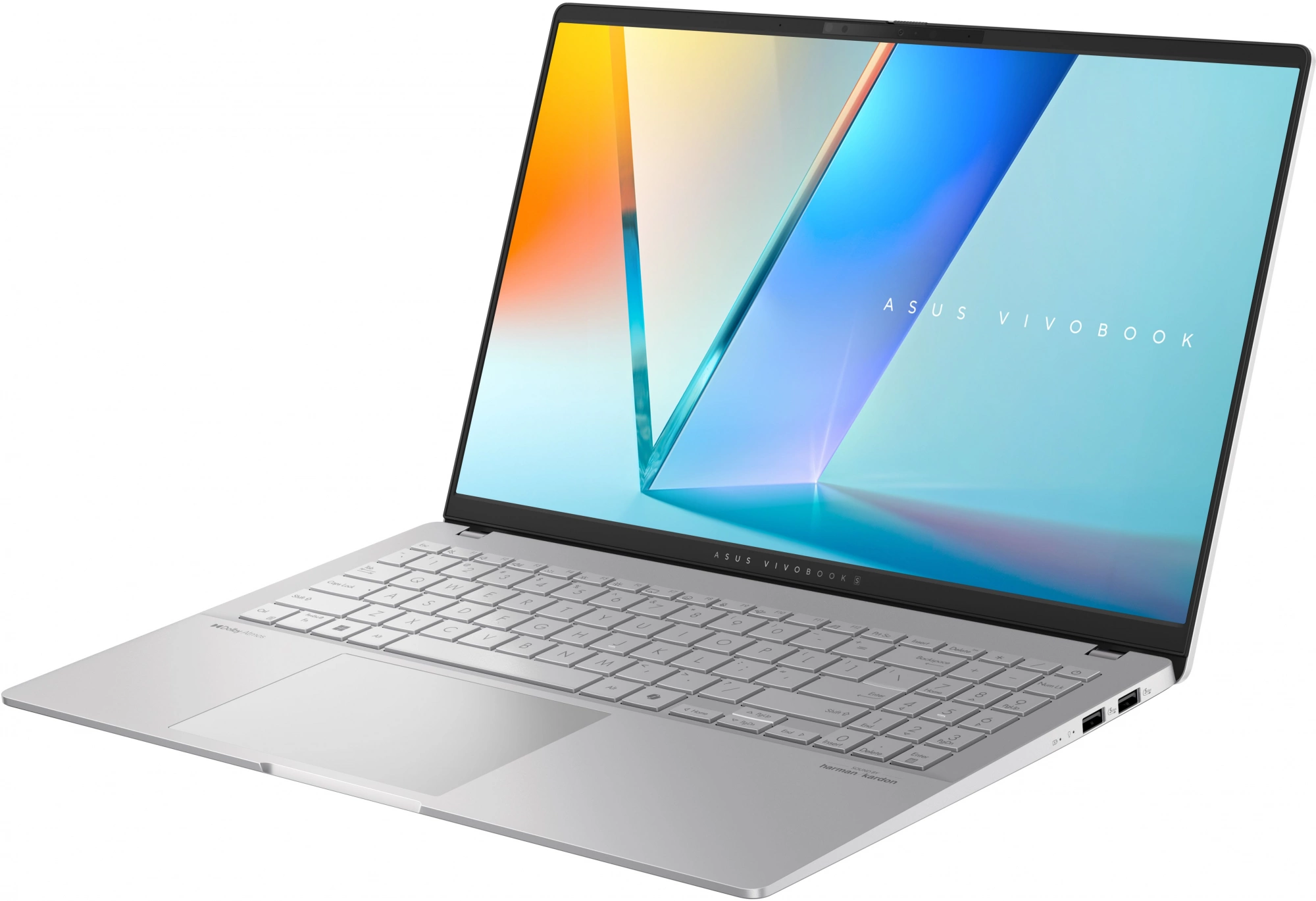 Ноутбук Asus Vivobook S 15 OLED S5507QA-MA052W Snapdragon X Elite X1E 78 100 32Gb SSD1Tb Qualcomm Adreno 15.6" OLED 3K (2880x1620) Windows 11 Home silver WiFi BT Cam (90NB14Q2-M00630)