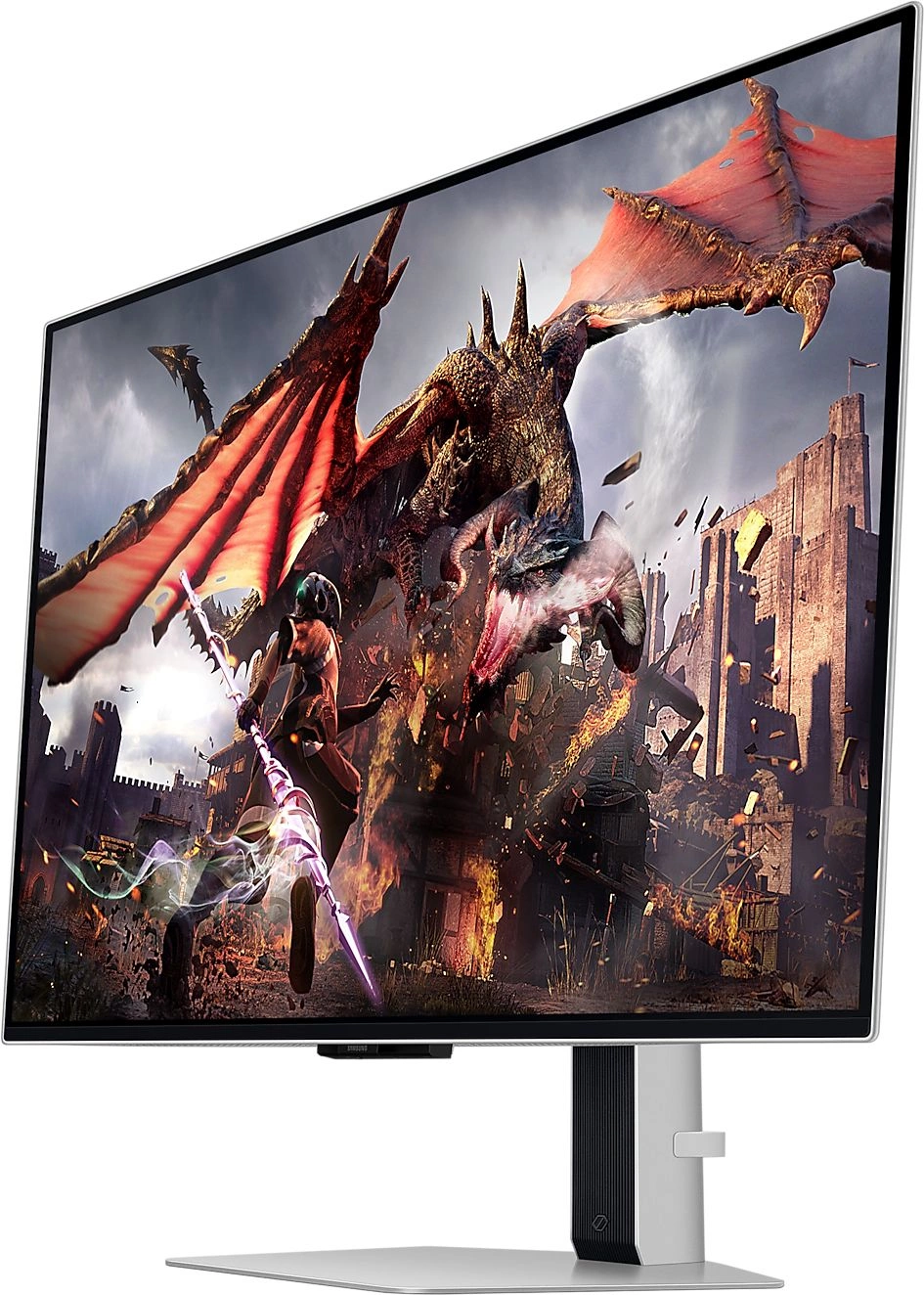 Монитор Samsung 32" Odyssey OLED G8 LS32DG800SIXCI серебристый OLED LED 16:9 HDMI M/M TV матовая HAS Piv 250cd 178гр/178гр 3840x2160 240Hz FreeSync Premium Pro DP 4K USB 8.4кг