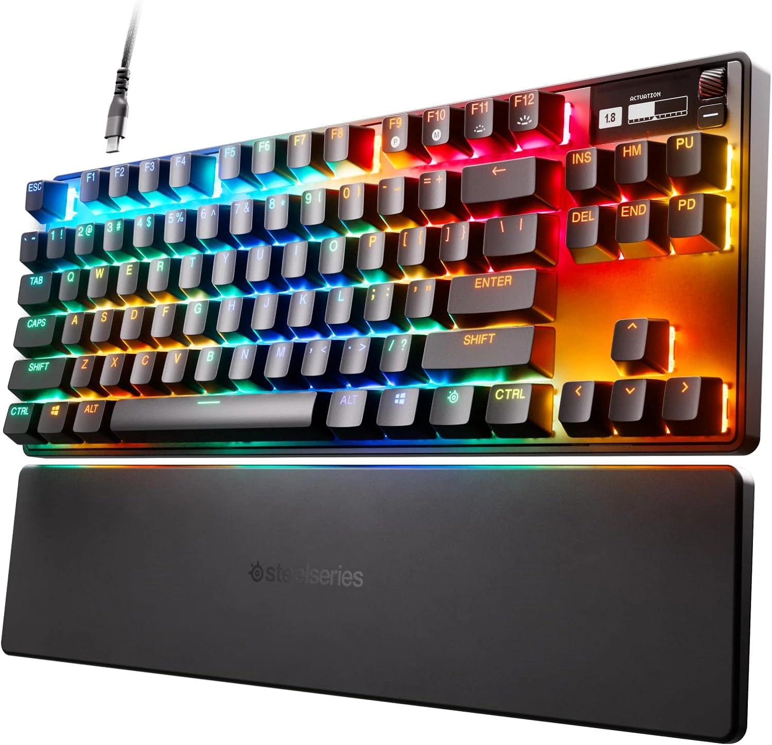 Клавиатура Steelseries Apex Pro TKL (2023) механическая черный USB for gamer LED (подставка для запястий) (64856)