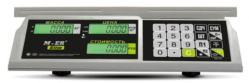 Весы торговые Mertech M-ER 326AC-15.2 LCD серый (3040)