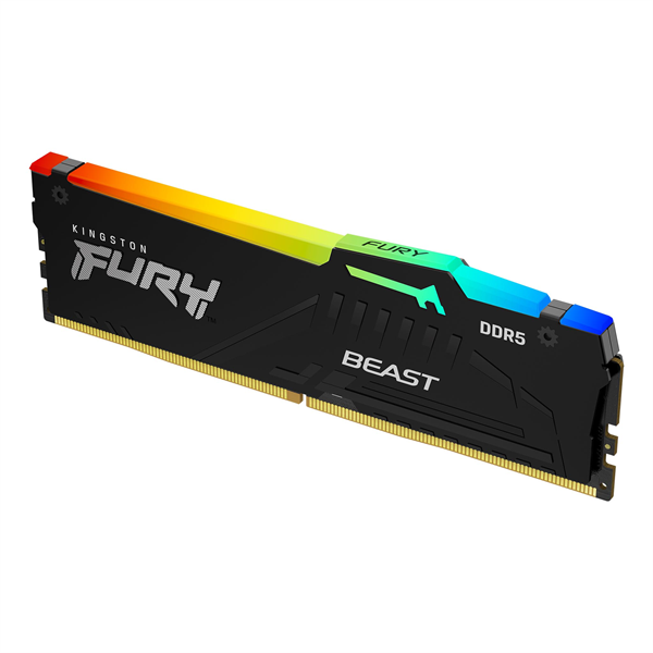 Оперативная память Kingston 16GB 5600MT/s DDR5 CL40 DIMM FURY Beast RGB XMP