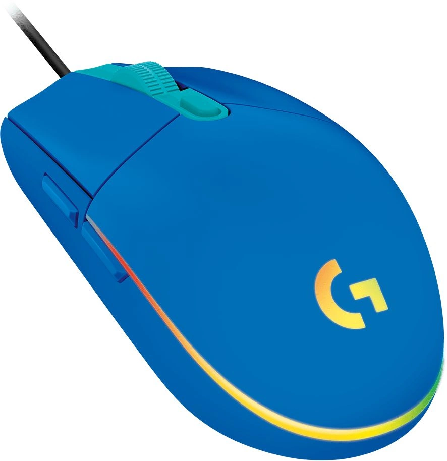 Мышь Logitech G203 синий оптическая (8000dpi) USB (5but)