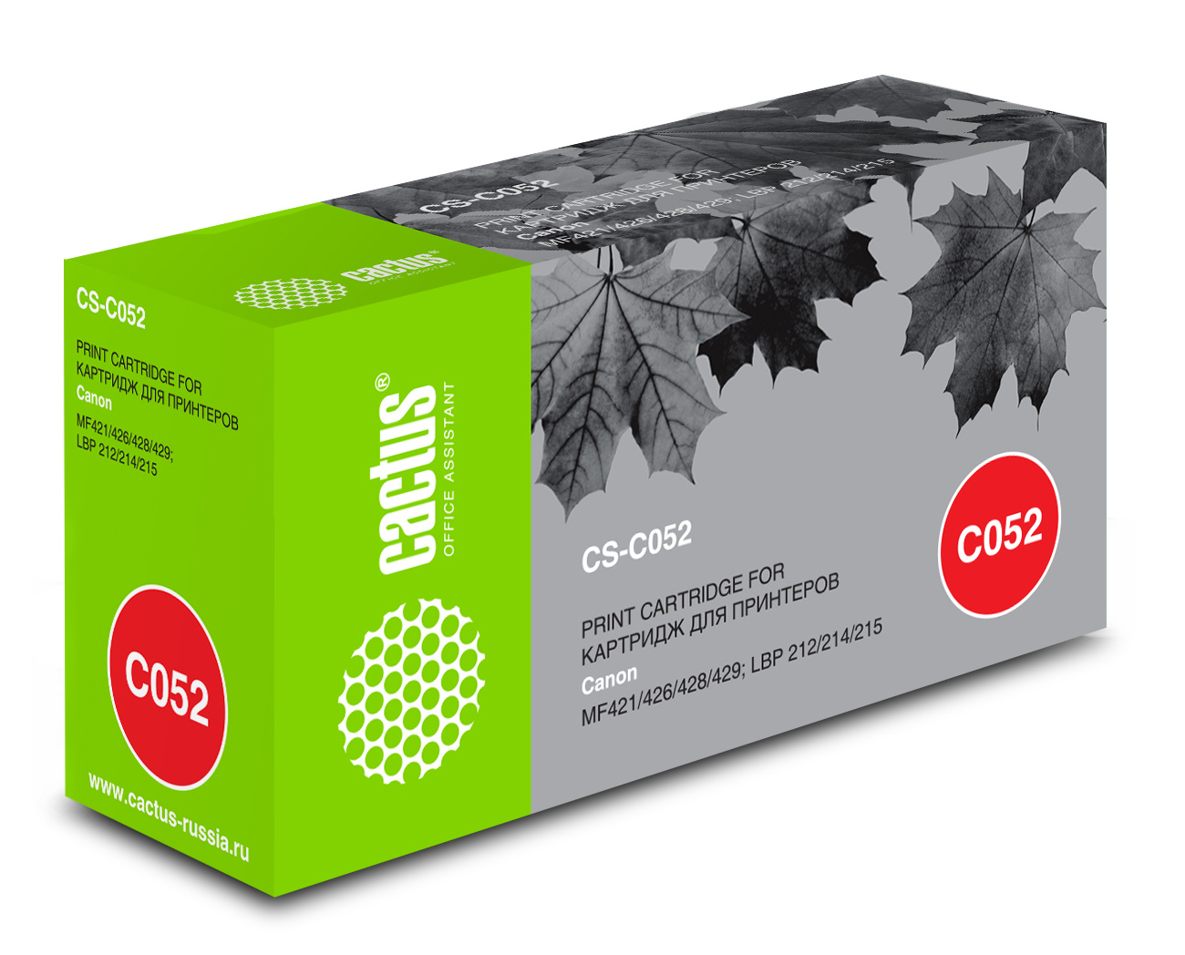 Картридж лазерный Cactus CS-C052 Cartridge 052 черный (3100стр.) для Canon Canon MF421/426/428/429/LBP 212/214/215