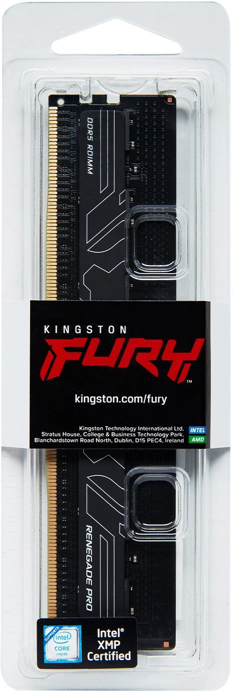 Память DDR5 32GB 6400MHz Kingston KF564R32RBE2-32 Fury Renegade Pro RTL PC5-51200 CL32 DIMM ECC 288-pin 1.4В kit dual rank Ret