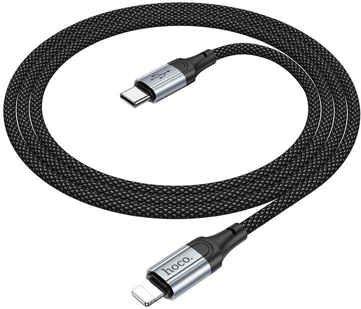 Кабель Hoco X102 Fresh iP USB Type-C (m)-Lightning (m) 1м черный коробка