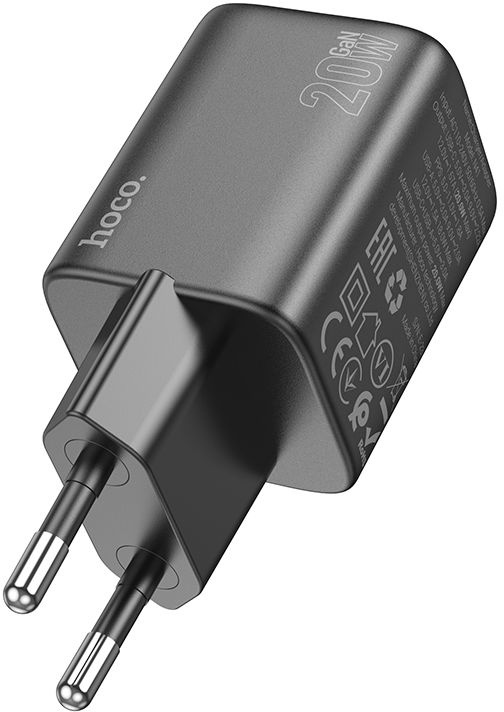 Сетевое зар./устр. Hoco N41 Almighty Black 20W 3A (PD+QC+AFC) USB-A/Type-C черный