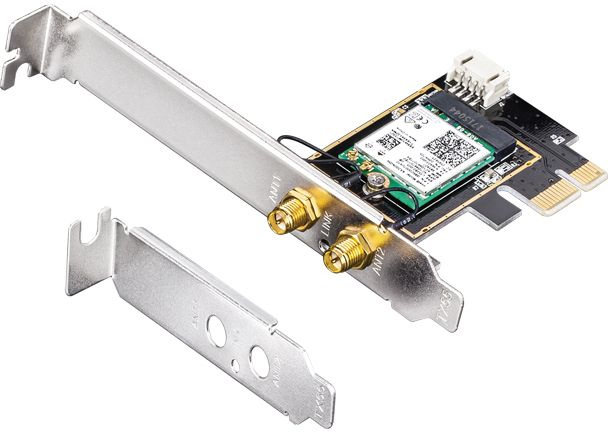 Сетевой адаптер Wi-Fi + Bluetooth Cudy WE3000 АХ5400 PCI Express (ант.внеш.съем) 2ант.