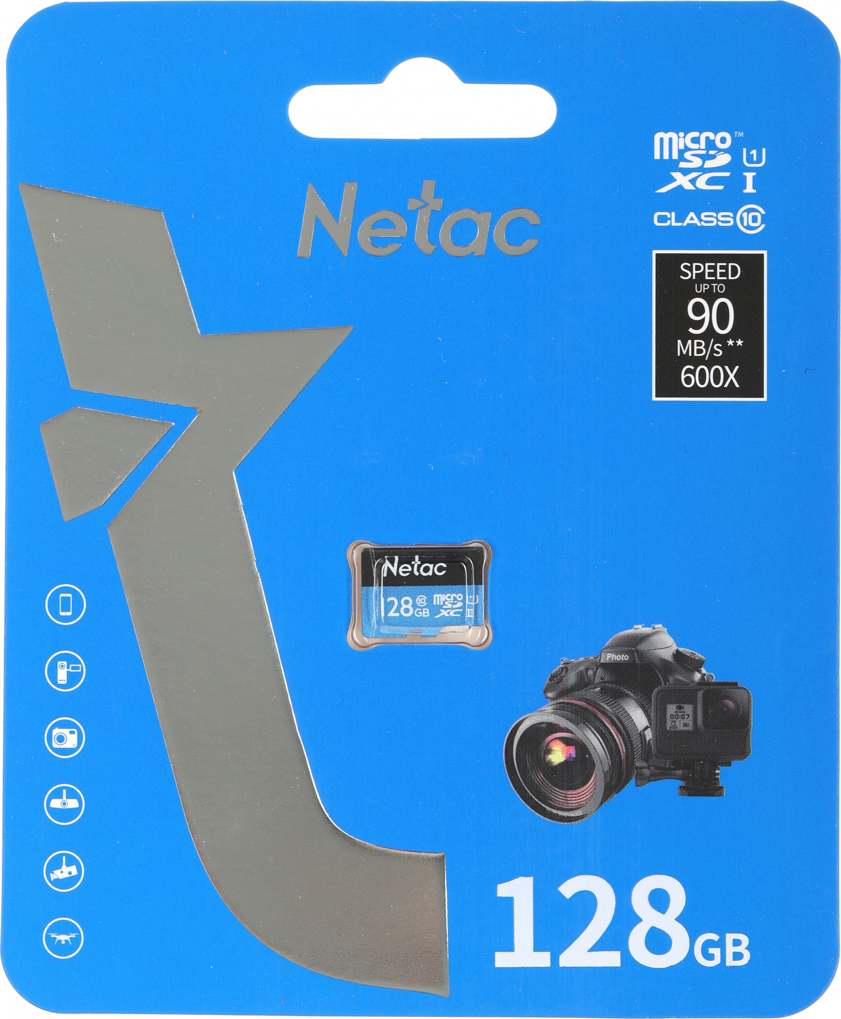 Флеш карта microSDXC 128GB Netac NT02P500STN-128G-S P500 w/o adapter