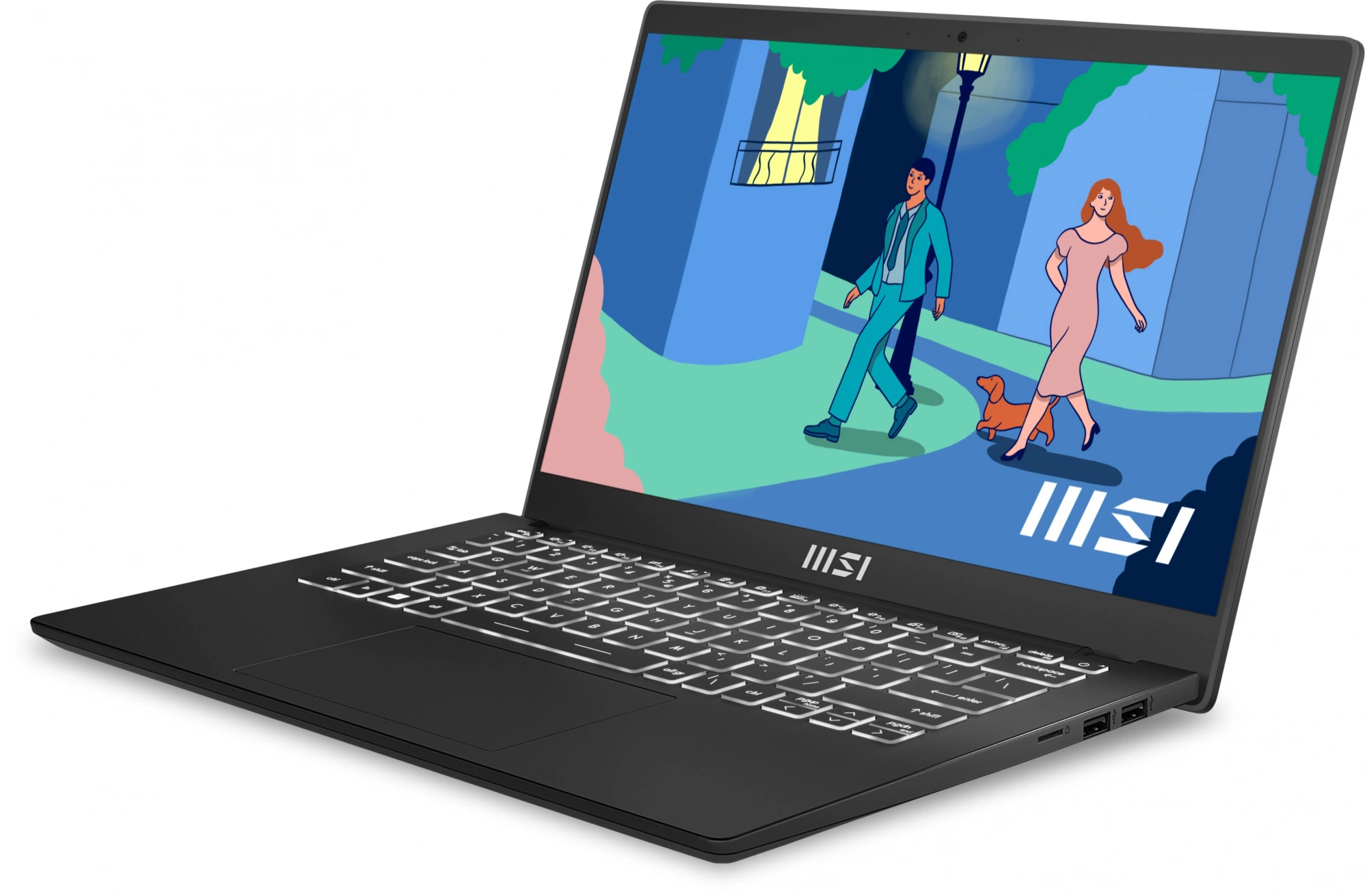 Ноутбук MSI Modern 14 C7M-048US Ryzen 7 7730U 16Gb SSD512Gb AMD Radeon 14" IPS FHD (1920x1080) Windows 11 Home Multi Language black WiFi BT Cam (9S7-14JK12-048)