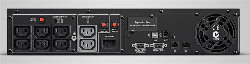 Источник бесперебойного питания CyberPower PR1000ELCDRT2UA Line-Interactive 1000VA/900W USB/RS-232/Dry/EPO/SNMPslot/RJ11/45 (8 IEC С13)