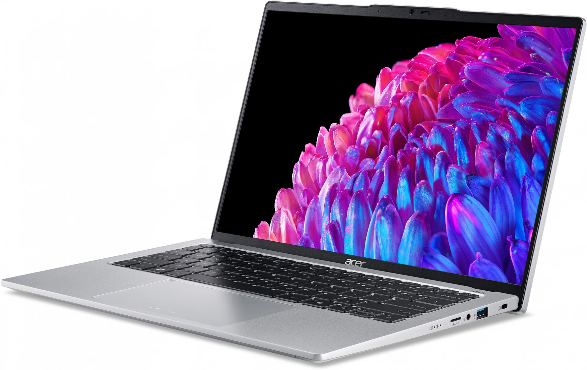 Ноутбук Acer Swift Go 14 SFG14-73-54WC Core Ultra 5 125H 16Gb SSD1Tb Intel Arc 14" IPS WQXGA+ (2880x1800) Windows 11 Home silver WiFi BT Cam (NX.KV4CD.002)