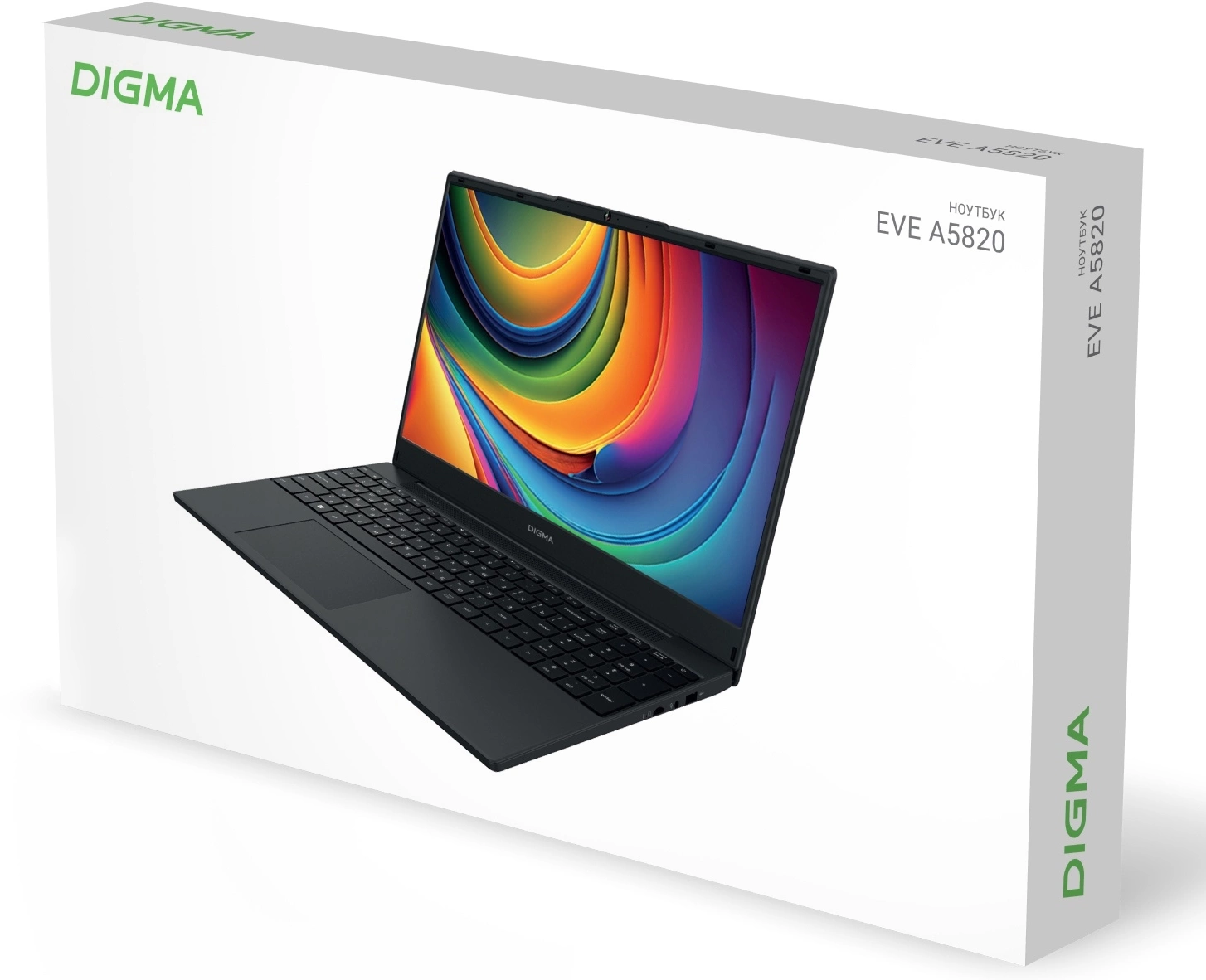 Ноутбук Digma EVE A5820 Ryzen 3 3200U 8Gb SSD512Gb AMD Radeon 15.6" IPS FHD (1920x1080) Windows 11 Professional black WiFi BT Cam 4500mAh (DN15R3-8DXW03)