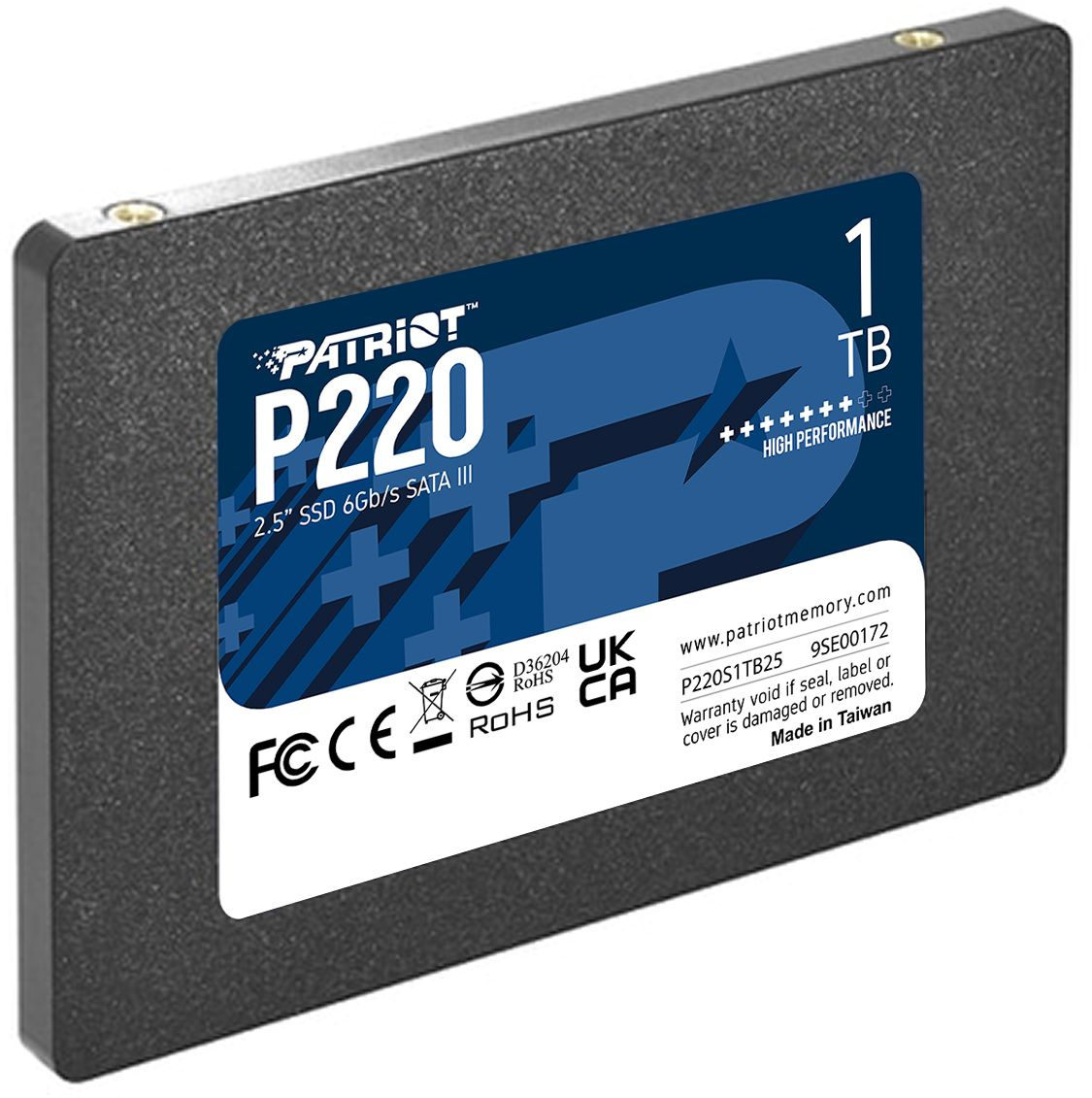 Накопитель SSD Patriot SATA III 1Tb P220S1TB25 P220 2.5"