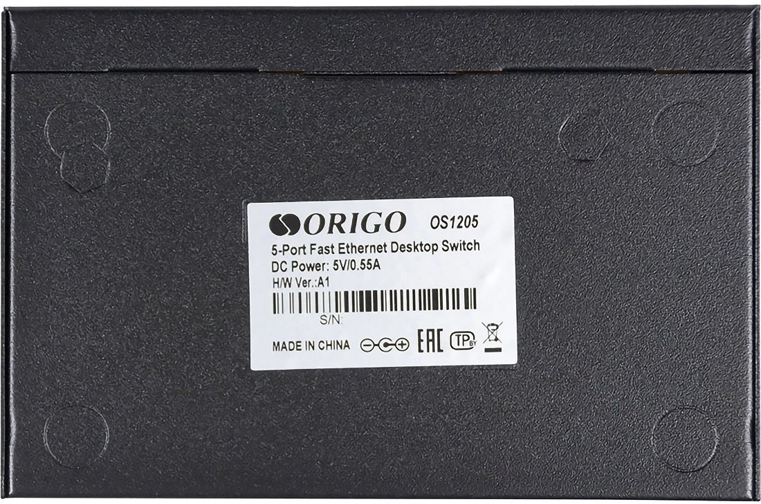 Коммутатор Origo OS1205 OS1205/A1A 5x100Мбит/с неуправляемый