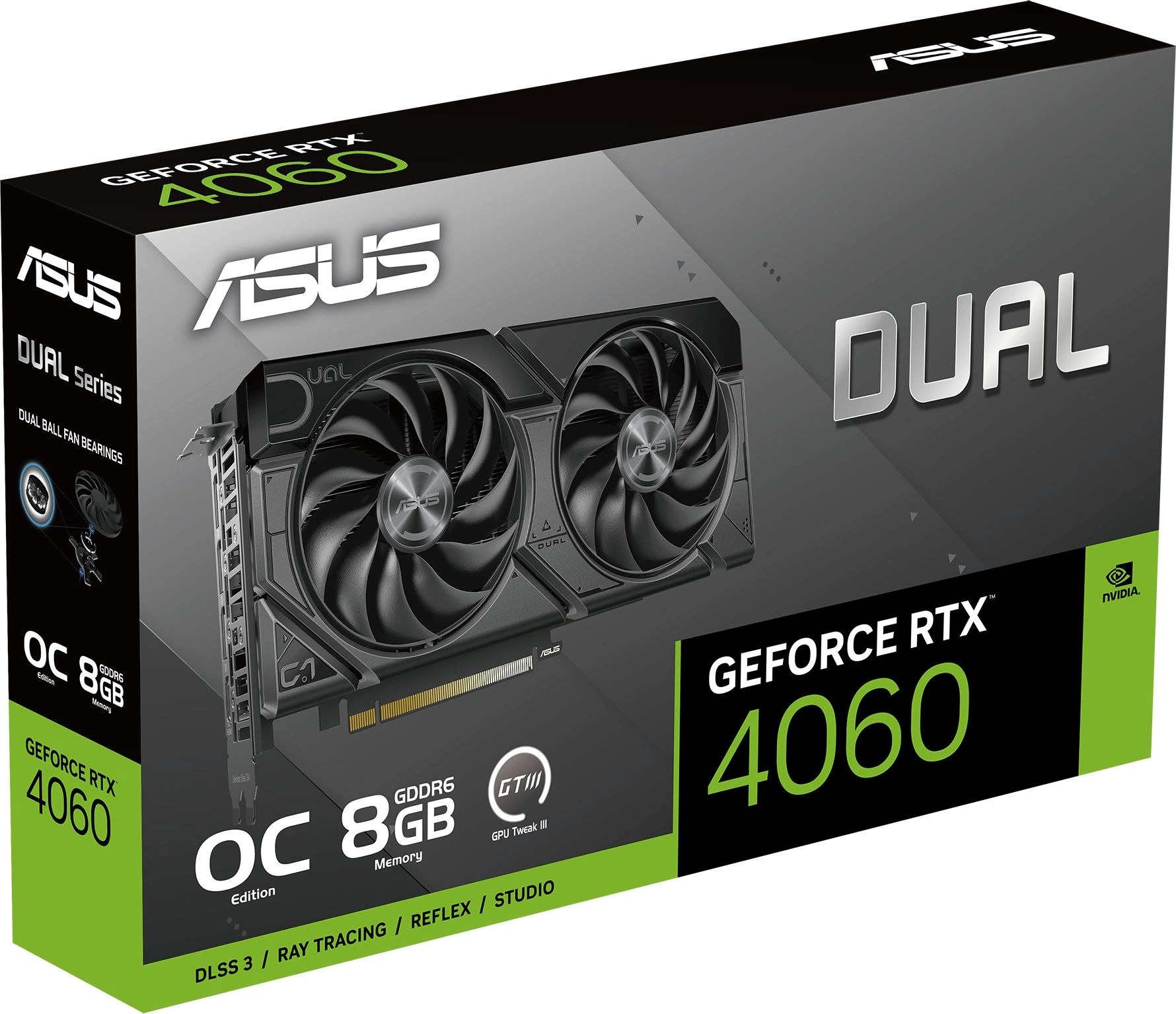 Видеокарта ASUS DUAL-RTX4060-O8G-EVO//RTX4060,HDMI,DP*3,8G,D6; 90YV0JC7-M0NA00