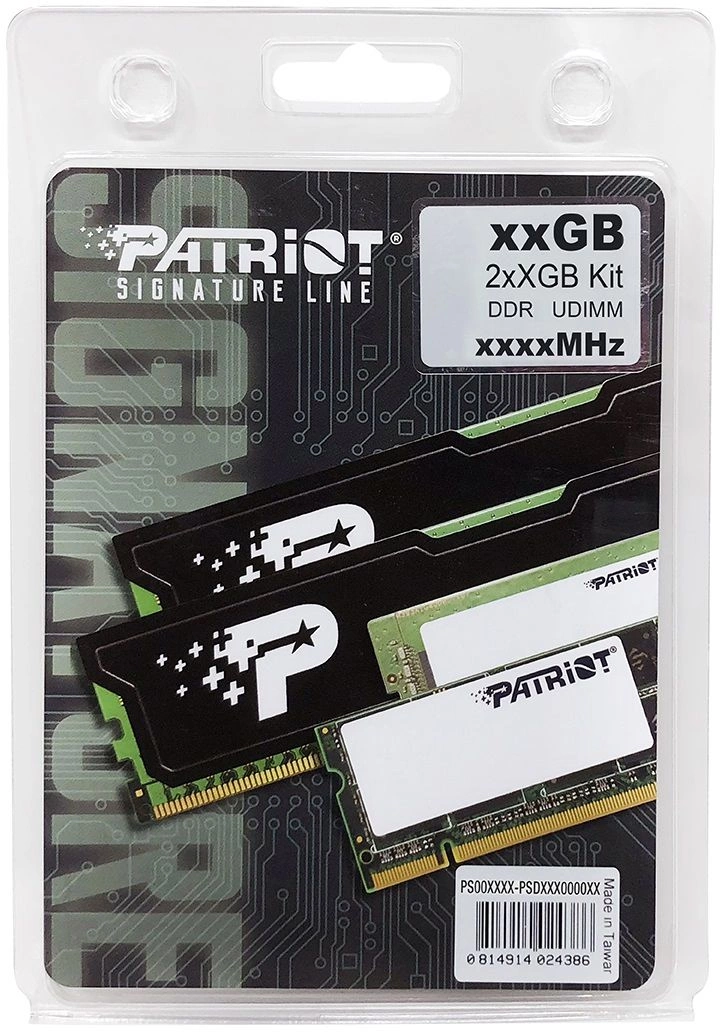 Память DDR4 2x8GB 2666MHz Patriot PSD416G2666K Signature RTL PC4-21300 CL19 DIMM 288-pin 1.2В kit single rank Ret