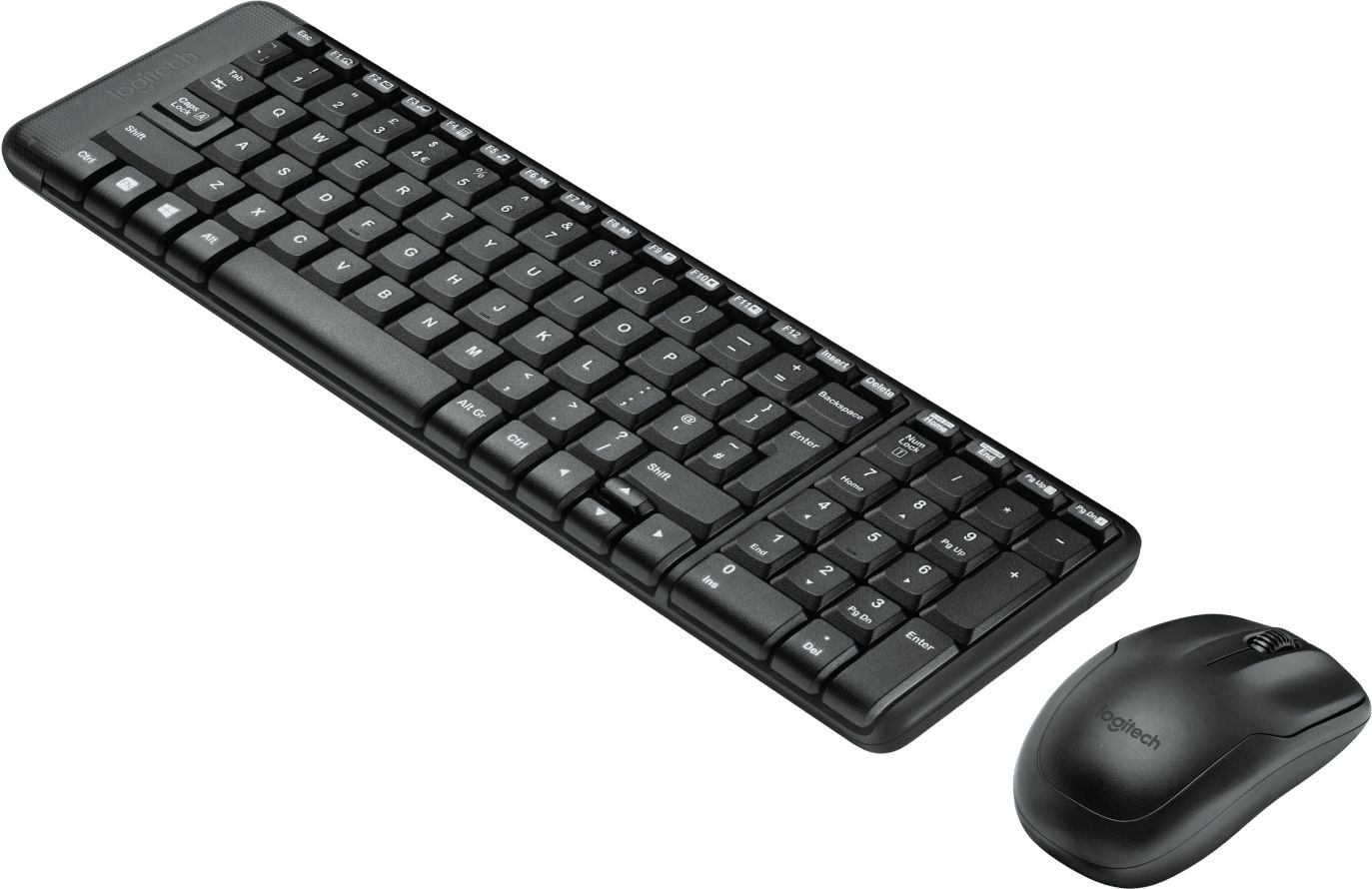 Клавиатура + мышь Logitech MK220 клав:черный мышь:черный USB беспроводная (920-003161)