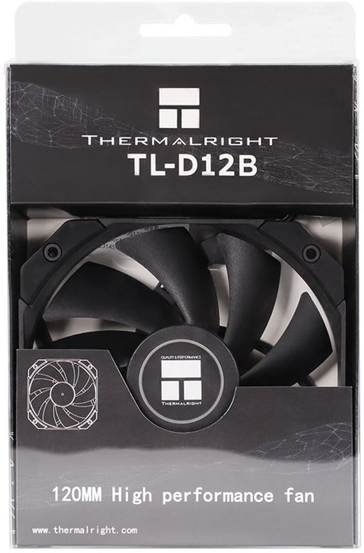 Вентилятор Thermalright TL-D12B черный 4-pin 25.2dB 120gr Ret