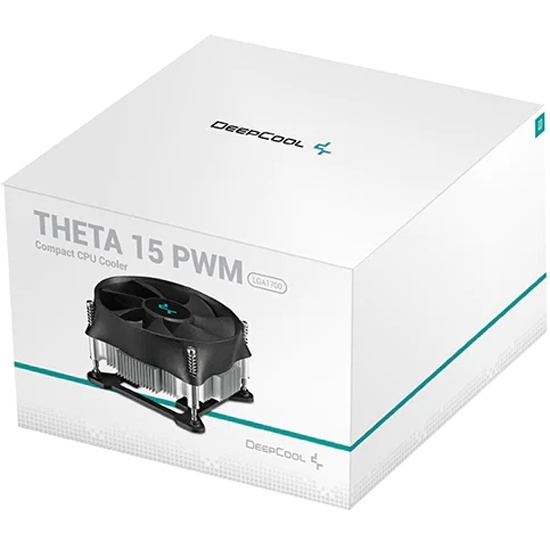 Кулер для процессора DEEPCOOL THETA 15 PWM 1700 LGA1700 низкопрофильный 52mm (64шт/кор, TDP 65W, PWM, Fan 100mm, на винтах) Color BOX