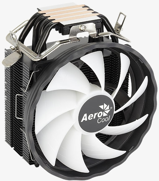 Устройство охлаждения(кулер) Aerocool Rave 4 ARGB Soc-AM5/AM4/1151/1200/1700 4-pin 18-27dB Al+Cu 130W 570gr LED Ret