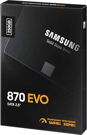 Накопитель SSD Samsung SATA-III 250GB MZ-77E250BW 870 EVO 2.5"