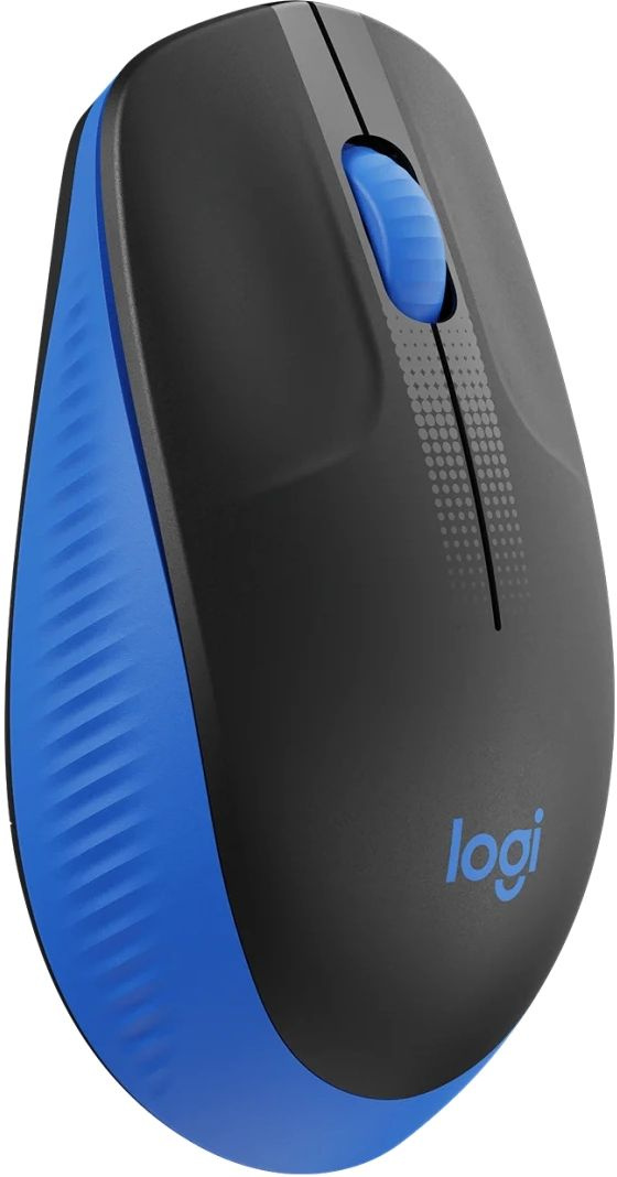 Мышь Logitech M191 черный/синий оптическая (1000dpi) беспроводная USB (2but)