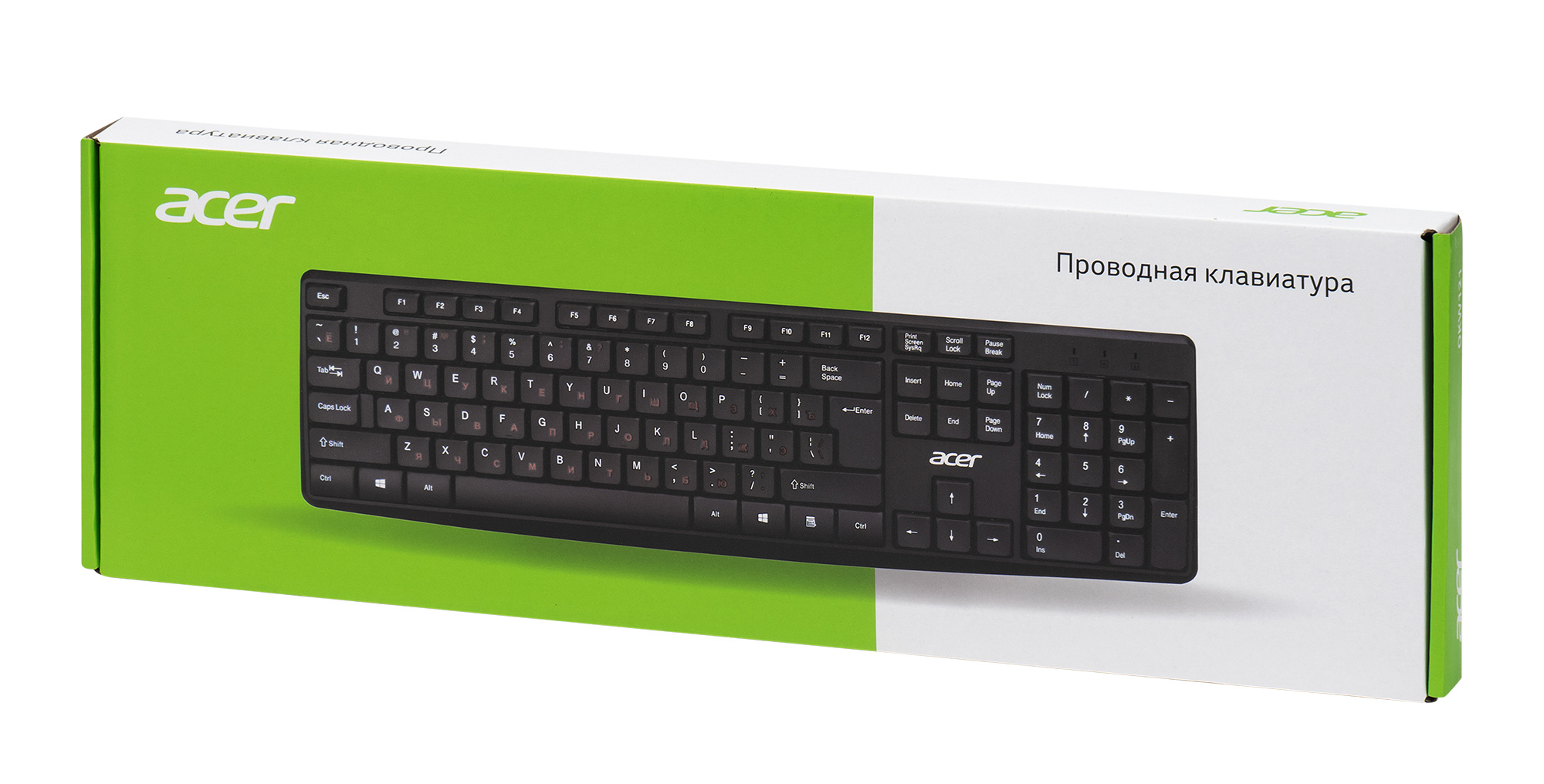 Клавиатура Acer OKW121 черный USB (ZL.KBDEE.00B)