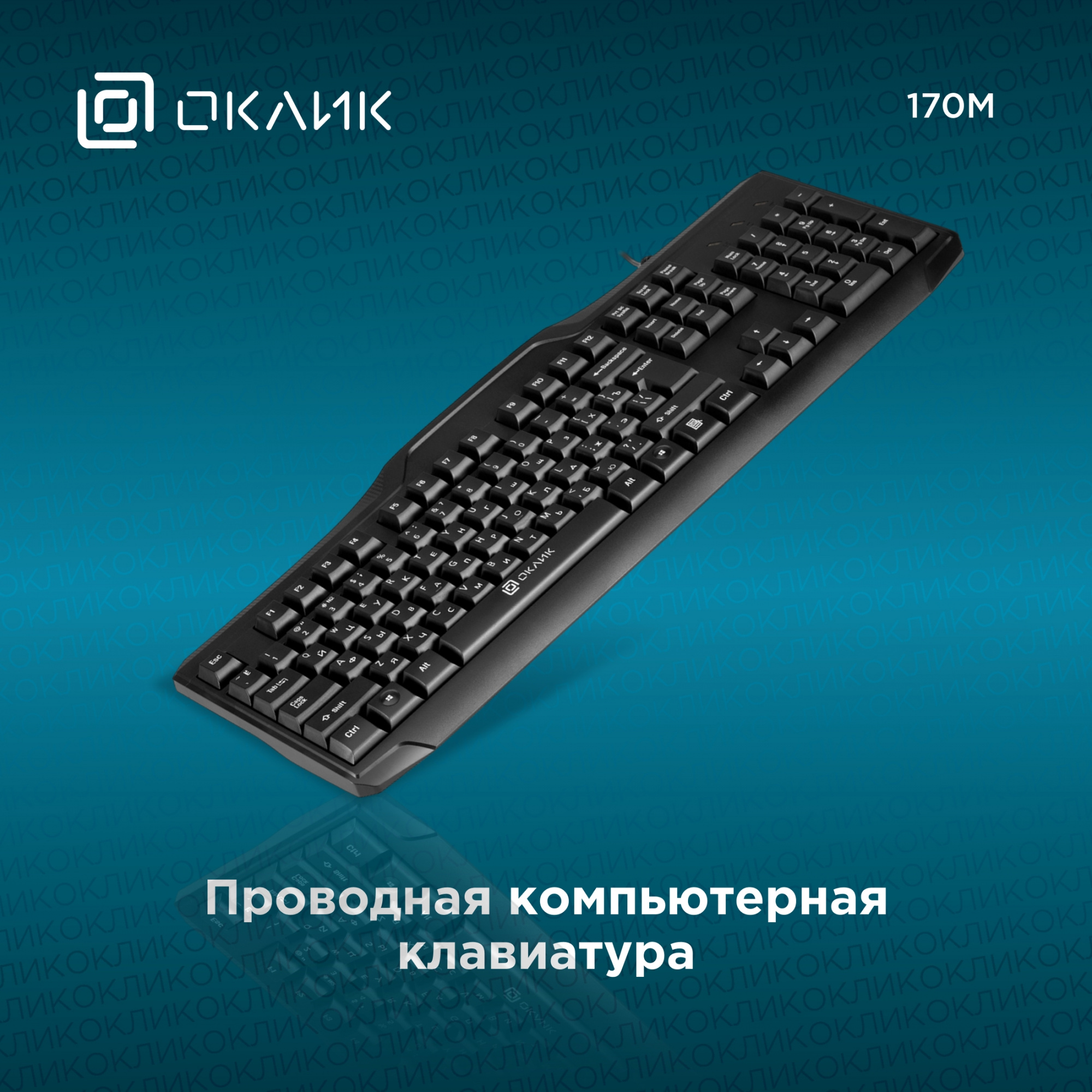 Клавиатура Оклик 170M черный USB (855272)