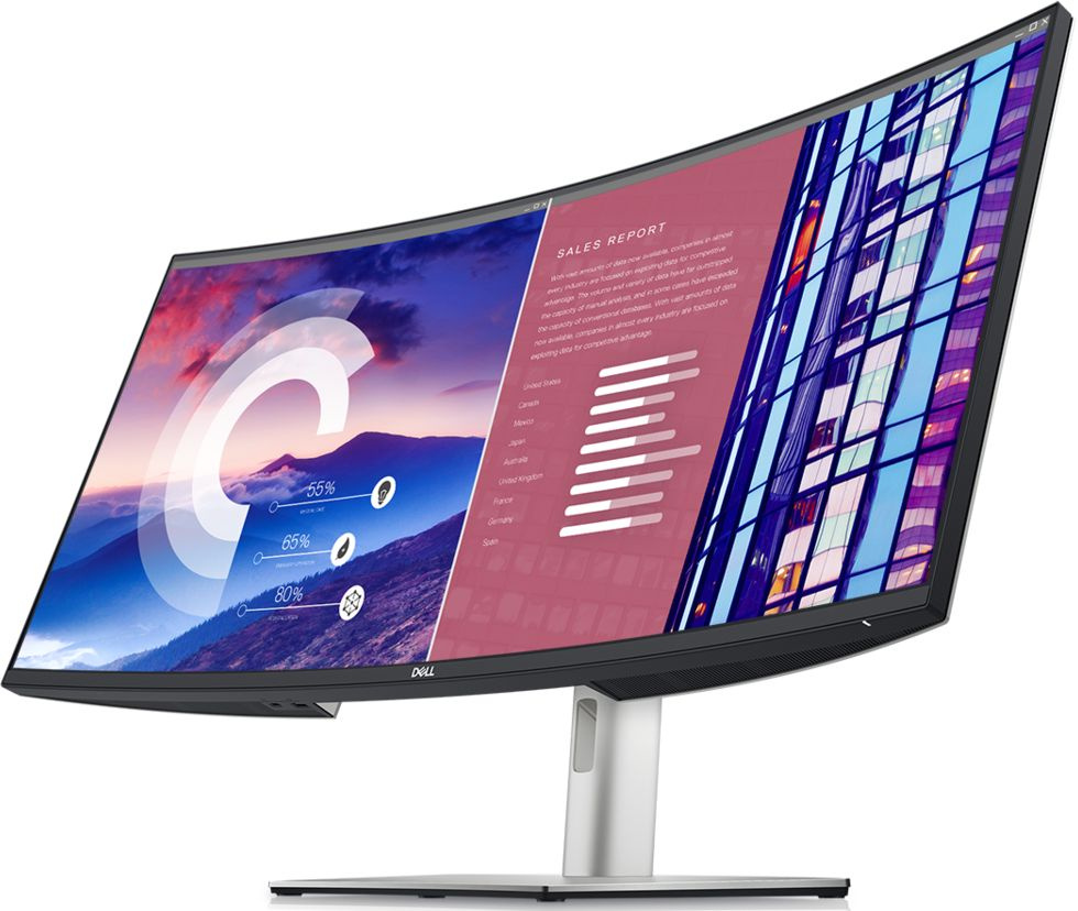 Монитор Dell 37.5" UltraSharp U3821DW черный IPS LED 21:9 HDMI M/M матовая HAS Piv 300cd 178гр/178гр 3840x1600 60Hz DP WQ+ USB 13.6кг