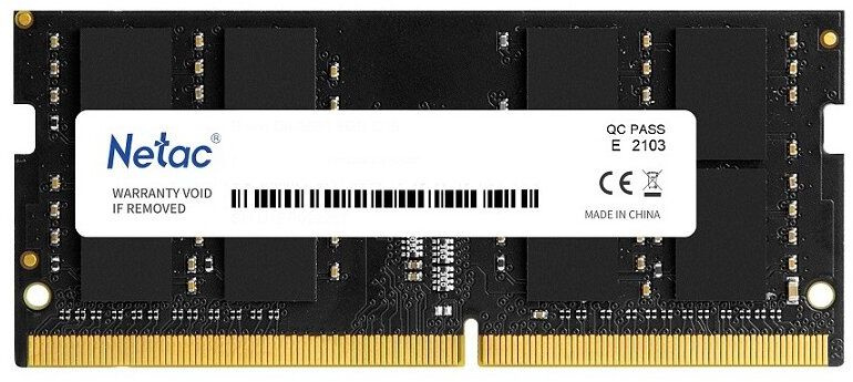 Память DDR4 8Gb 3200MHz Netac NTBSD4N32SP-08 Basic RTL PC4-25600 CL22 SO-DIMM 260-pin 1.2В single rank Ret