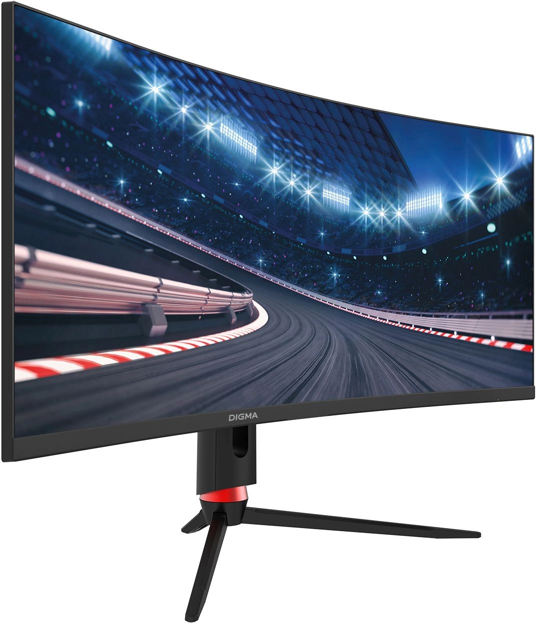 Монитор Digma 34" Overdrive 34A711Q черный VA LED 4ms 21:9 HDMI M/M матовая HAS Piv 300cd 178гр/178гр 3440x1440 165Hz G-Sync FreeSync DP UW 7.3кг