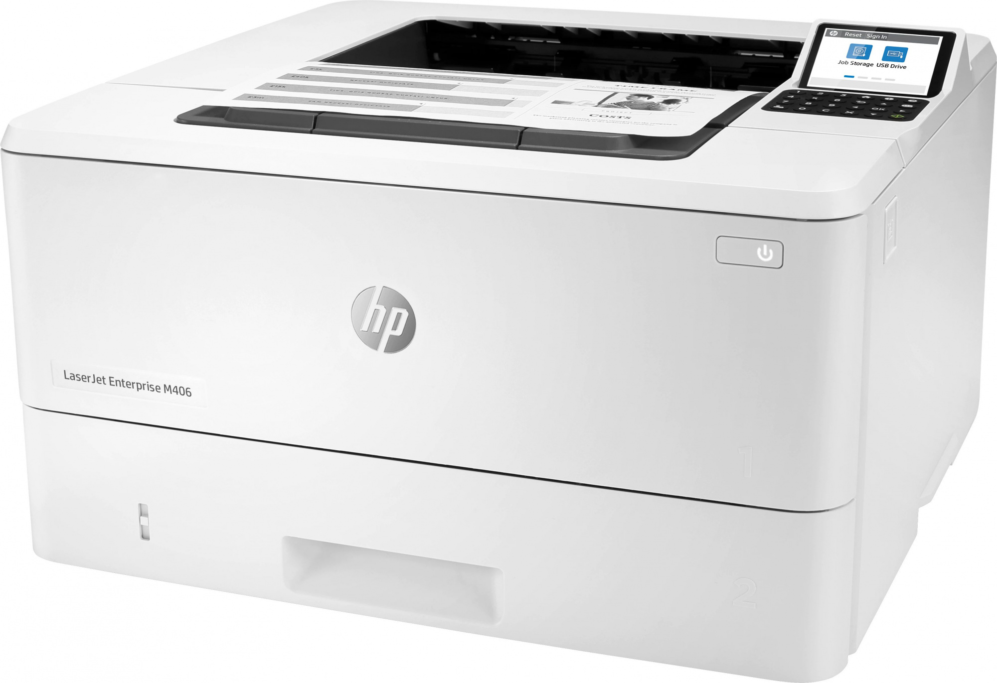 Принтер лазерный HP LaserJet Enterprise M406dn (3PZ15A) A4 Duplex Net белый