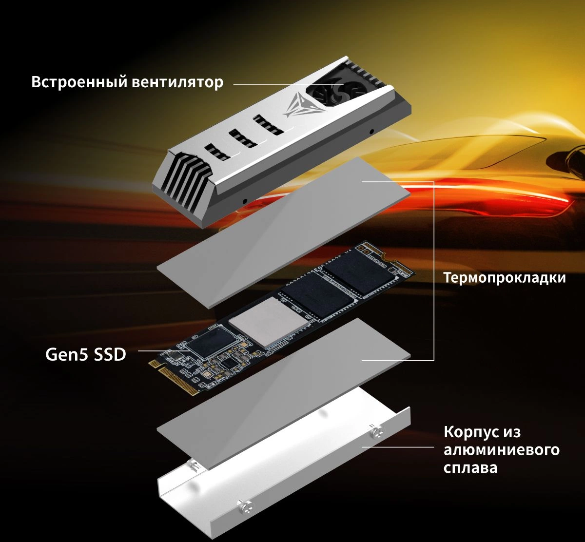 Накопитель SSD Patriot PCIe 5.0 x4 4TB PV553P4TBM28H PV553 M.2 2280