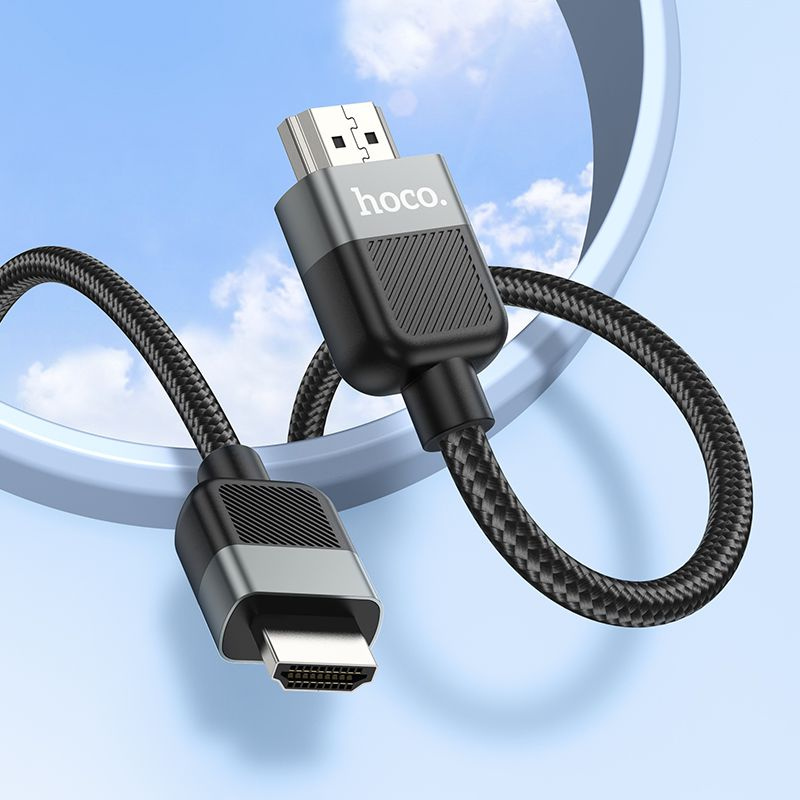 Кабель Hoco US09 ver2.0 HDMI (m) HDMI (m) 2м черный пакет (упак.:1шт)