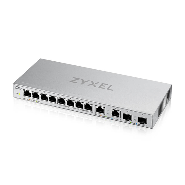 Коммутатор Zyxel XGS1010-12-ZZ0102F 8x1Гбит/с 2x2.5Гбит/с 2SFP+ неуправляемый