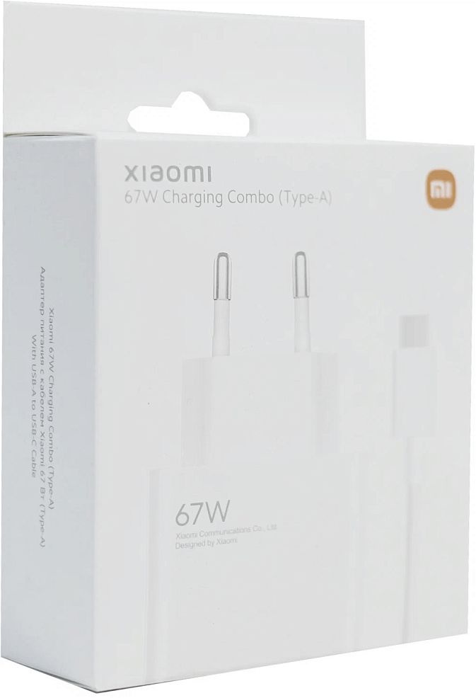 Сетевое зар./устр. Xiaomi 67W Charging Combo (Type-A) EU 67W 3A (QC) USB Type-C универсальное белый (BHR6035EU)