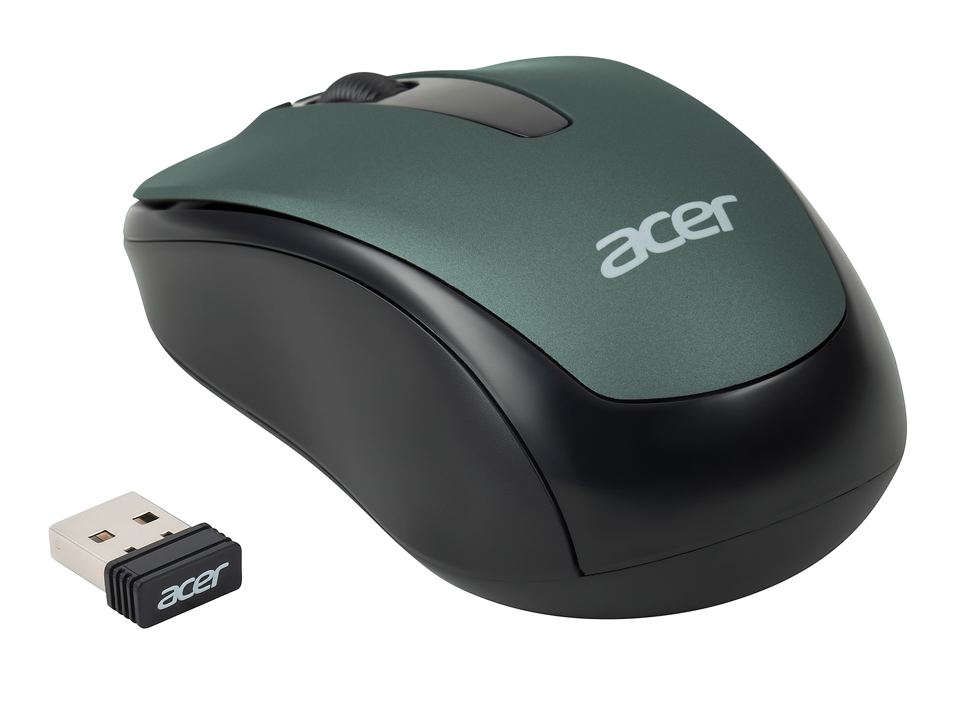 Мышь Acer OMR135 зеленый оптическая (1000dpi) беспроводная USB для ноутбука (2but)