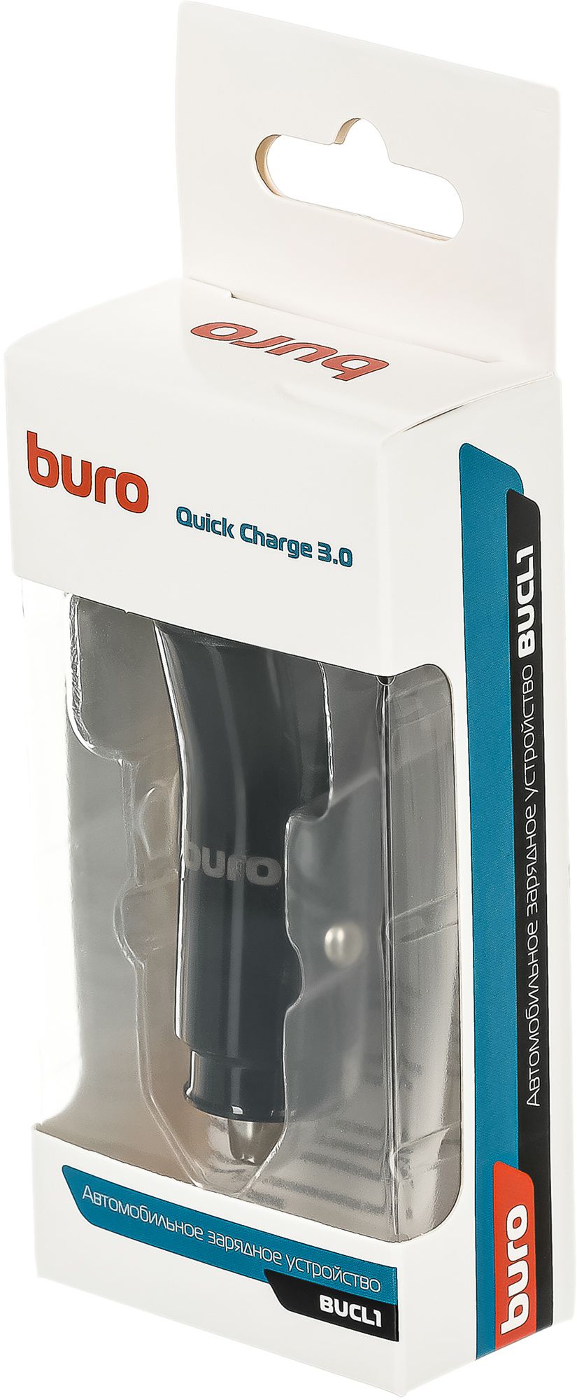 Автомобильное зар./устр. Buro BUCL1 18W 3A (QC) USB-A универсальное черный (BUCL18P100BK)