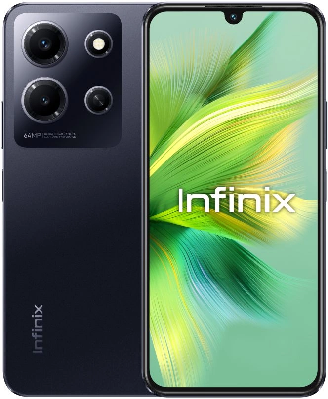 Смартфон Infinix X6716 Note 30i 128Gb 8Gb черный моноблок 3G 4G 2Sim 6.66" 1080x2400 Android 13 64Mpix 802.11 a/b/g/n/ac NFC GPS GSM900/1800 GSM1900 TouchSc FM microSD max1024Gb