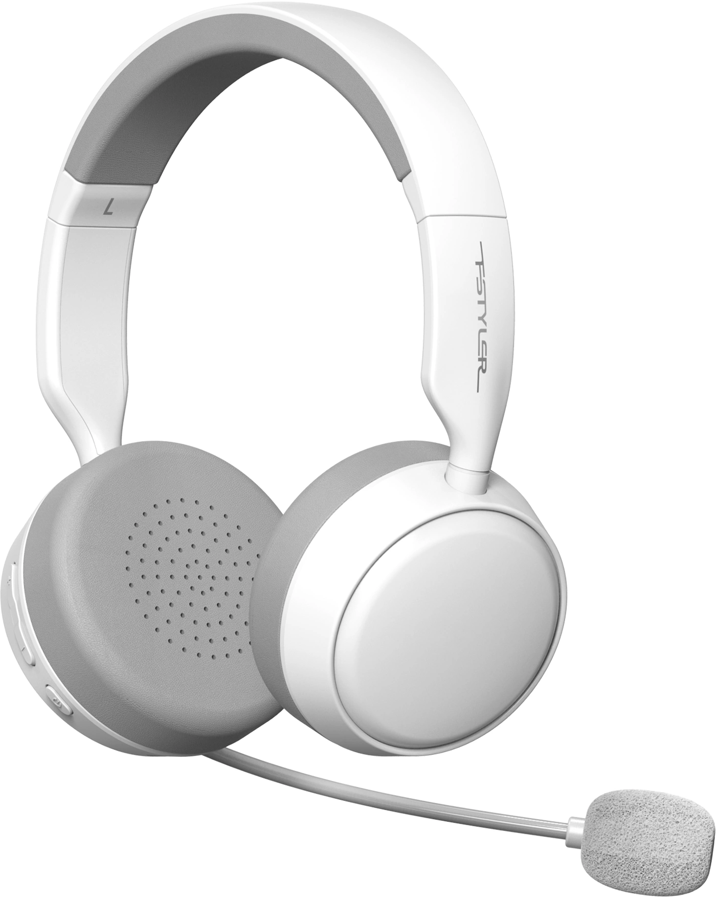 Наушники с микрофоном A4Tech BH230 белый/серый мониторные BT оголовье (BH230 WHITE)