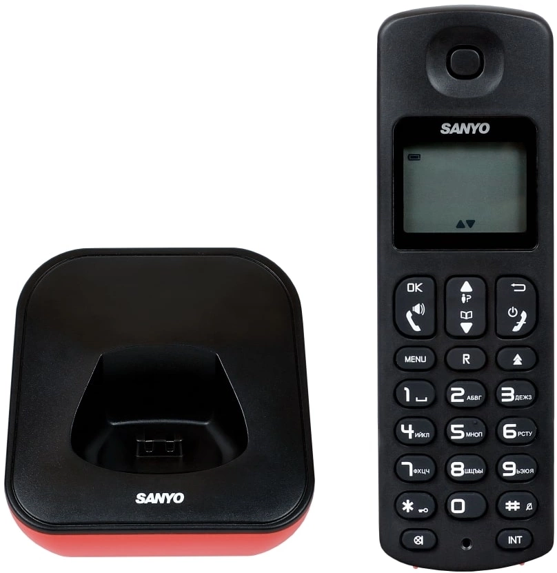 Р/Телефон Dect Sanyo RA-SD53RUR красный/черный АОН