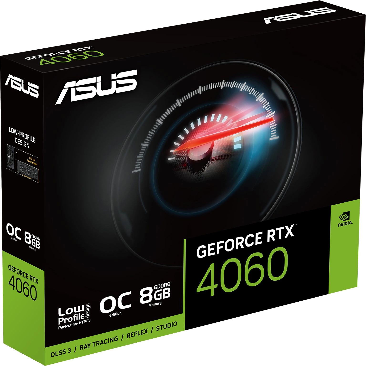 Видеокарта Asus PCI-E 4.0 RTX4060-O8G-LP-BRK NVIDIA GeForce RTX 4060 8Gb 128bit GDDR6 2490/17000 HDMIx2 DPx2 HDCP Ret low profile