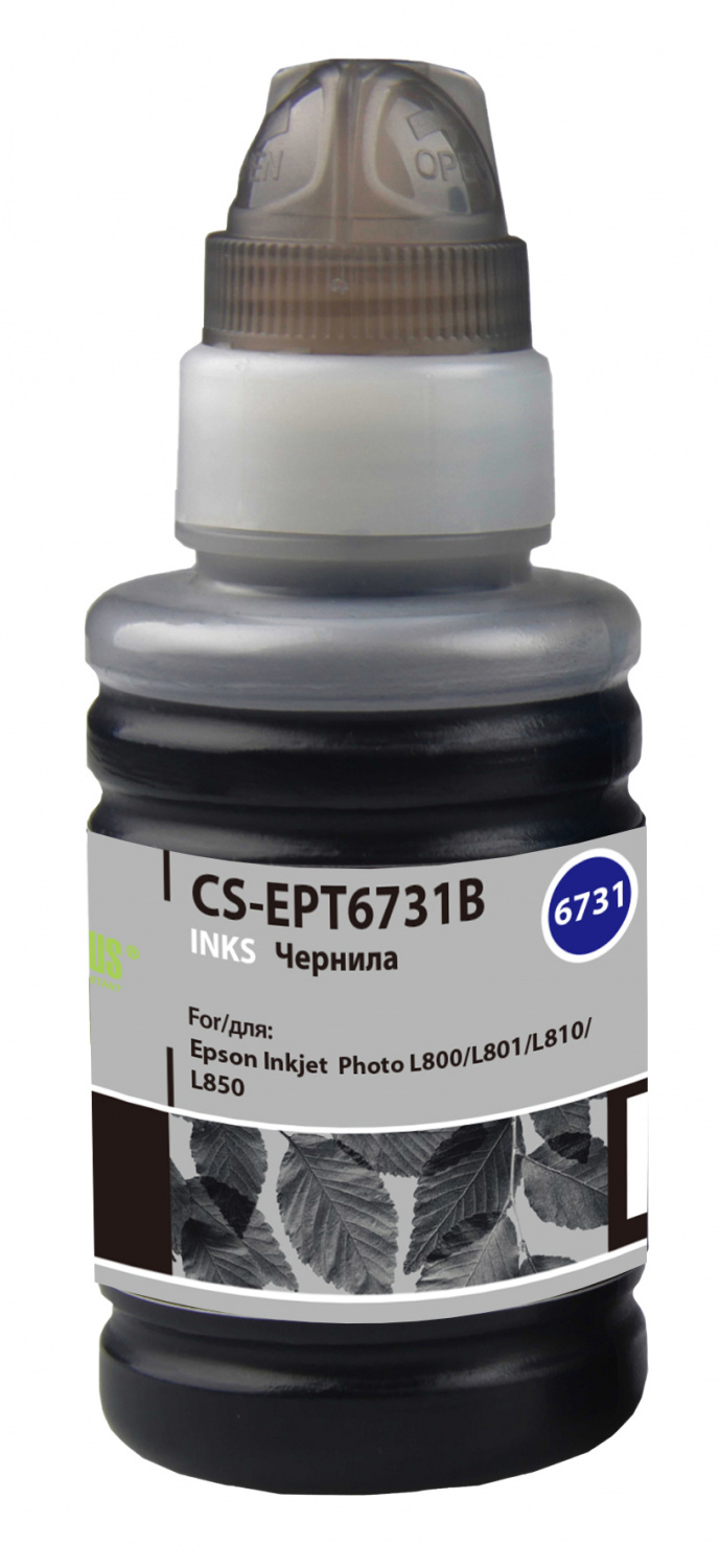 Чернила Cactus CS-EPT6731B T6731 черный 100мл для Epson L800/L810/L850/L1800